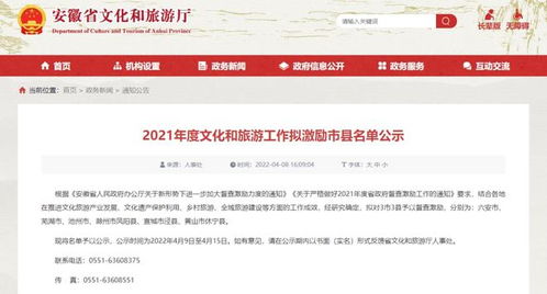 喜報！蕪湖市入選2021年度文化和旅游工作擬激勵市縣名單